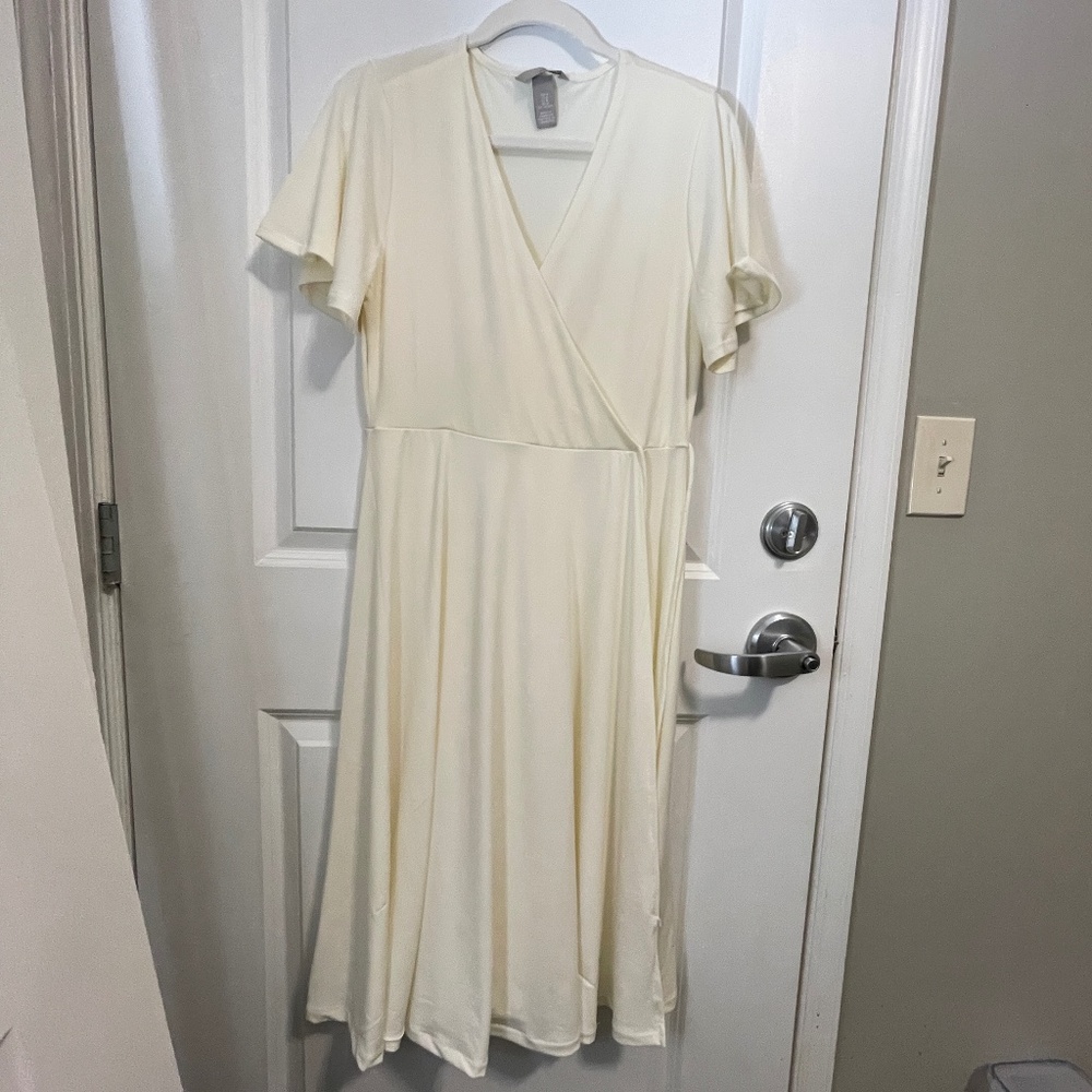 H&M Dresses | White Sheer Dress | Color: White | Size: M